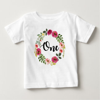 First birthday floral baby T-Shirt