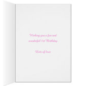 First birthday flower custom graphic yellow pink cards (Inside (Right))