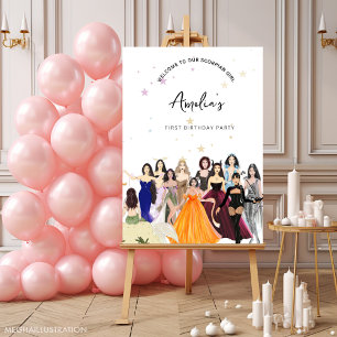 First birthday, girl birthday, zodiac theme foam board