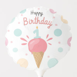 First Birthday Greeting Balloon