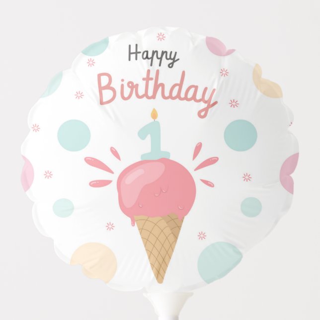 First Birthday Greeting Balloon (Front)
