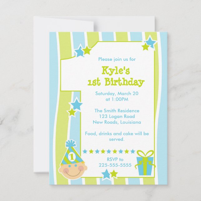 First Birthday Invitation (Front)