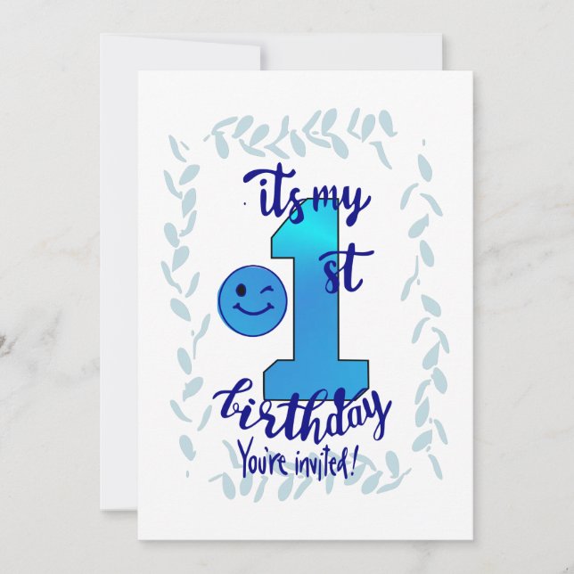 First Birthday Invitation  (Front)