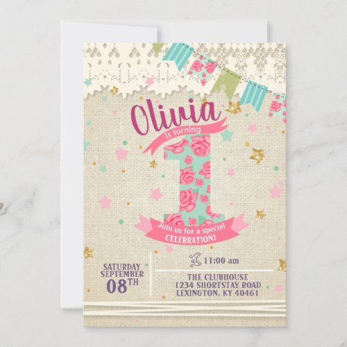 First Birthday Invitation