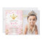 First birthday invitation Princess Gold Pink Crown