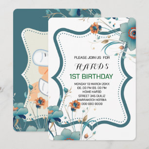 First Birthday Invitations Fairy, ,Digital Invitat