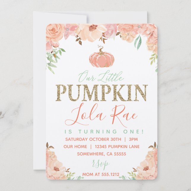 FIRST BIRTHDAY INVITE (Front)