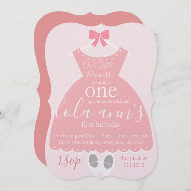 FIRST BIRTHDAY INVITE (Front/Back)