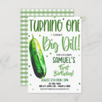 First Birthday It's a Big Dill Invite