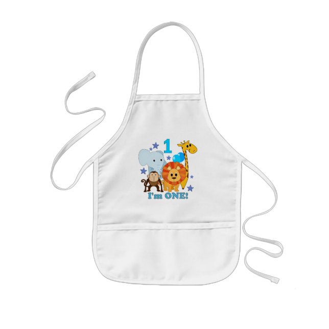 First Birthday Jungle Kids' Apron (Front)