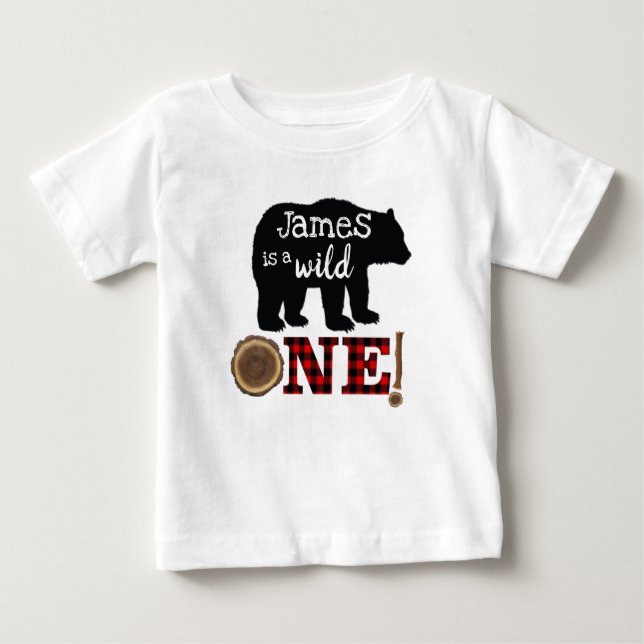 First Birthday kids Lumberjack Shirt (Front)