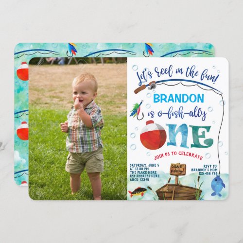 First Birthday Little Fisherman Fishing Photo