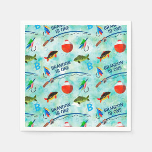 First birthday Little fisherman fishing themed  Napkins