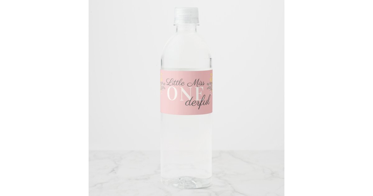 Water bottle labels first birthday