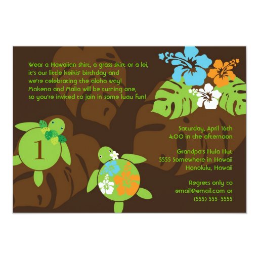 1St Birthday Luau Invitation Wording 9