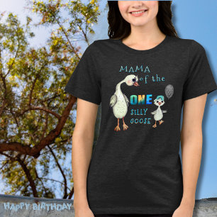 First Birthday - Mama of the One Silly Goose Tri-Blend Shirt