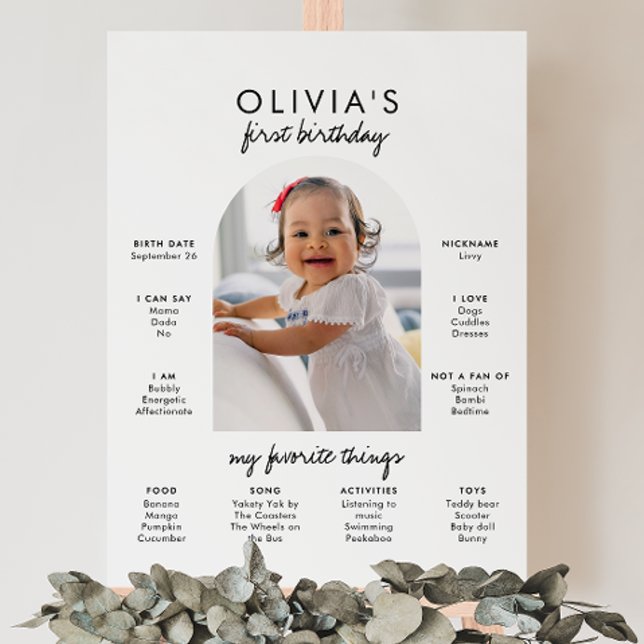 First Birthday Milestone Photo Sign (Creator Uploaded)