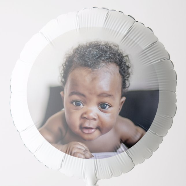 First Birthday New Baby Custom Face Balloon (Front)