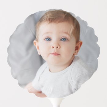 First Birthday New Baby Custom Face Balloon by LaurEvansDesign at Zazzle