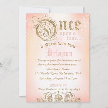 First Birthday Once Upon A Time Queen Invitation by Jill311 at Zazzle
