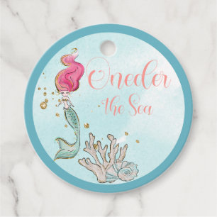 First Birthday ONE-der the Sea Mermaid Birthday Favor Tags