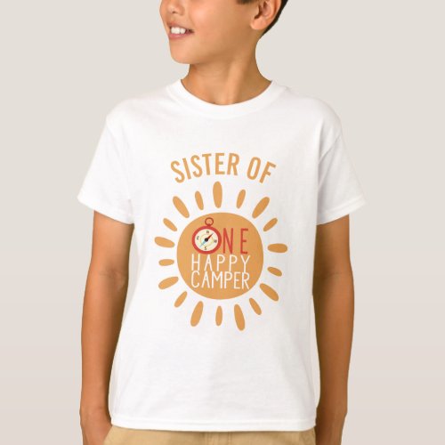 First Birthday One Happy Camper Sister Shirt