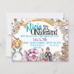 First Birthday ONEderland Wonderland Theme Invite