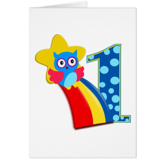 First Birthday Owl Cards (Front)