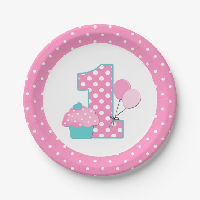 First Birthday Paper Plates (Front)