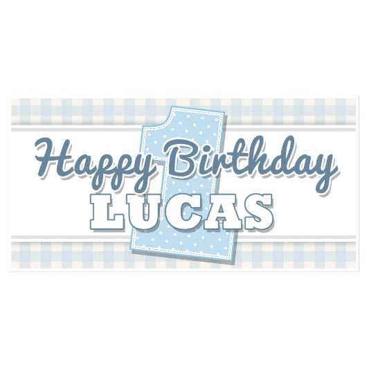 First Birthday Party Banner Backdrop Decoration (Front)