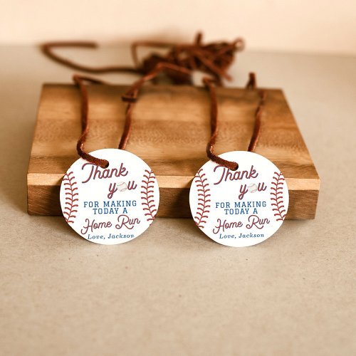 First Birthday Party Baseball Thank You Tags