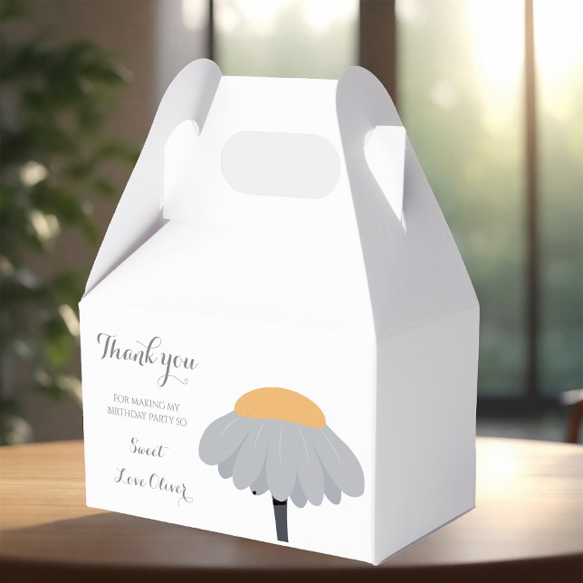 First Birthday Party Camomile Flower Cute Pastel  Favor Boxes (Creator Uploaded)
