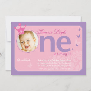 FIRST BIRTHDAY PARTY INVITES :: number one 2