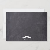 First birthday party, Mustache theme, photo Invitation (Back)