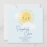 First Birthday Party Ray of Sunshine Cute Baby  Save The Date