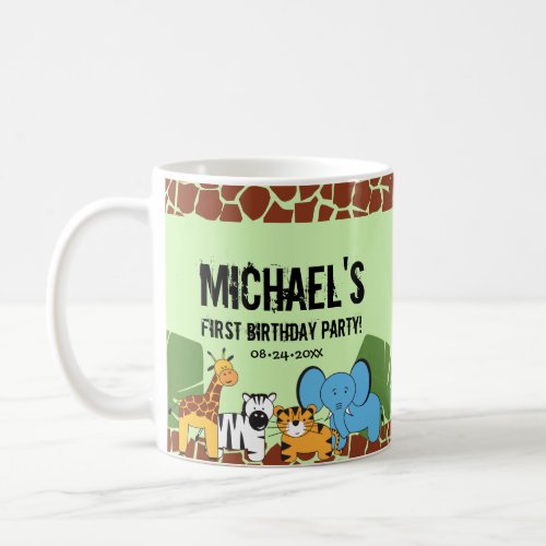 First birthday party Safari themed Coffee Mug