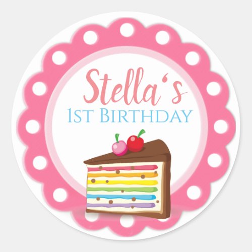 First birthday party stickers
