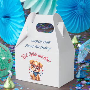 First Birthday Patriotic 4th of July Favor Boxes