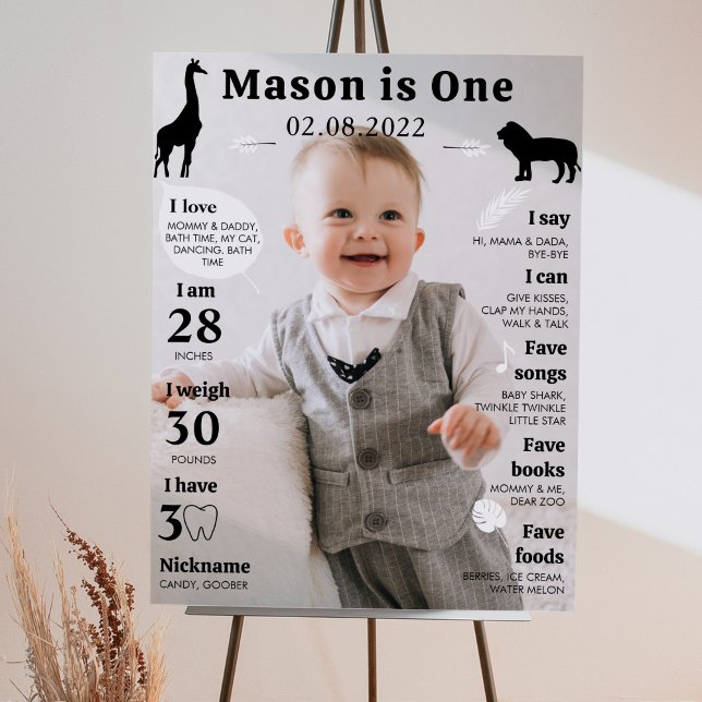First Birthday Photo Milestone Poster (Creator Uploaded)