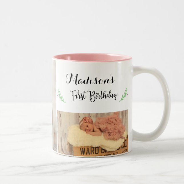 First Birthday Photo Mug (Right)
