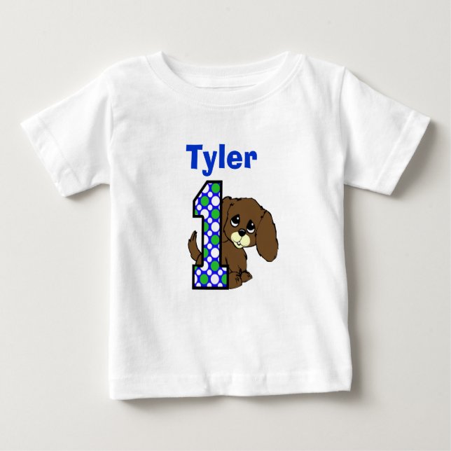 First Birthday Puppy Dog Shirt (Front)