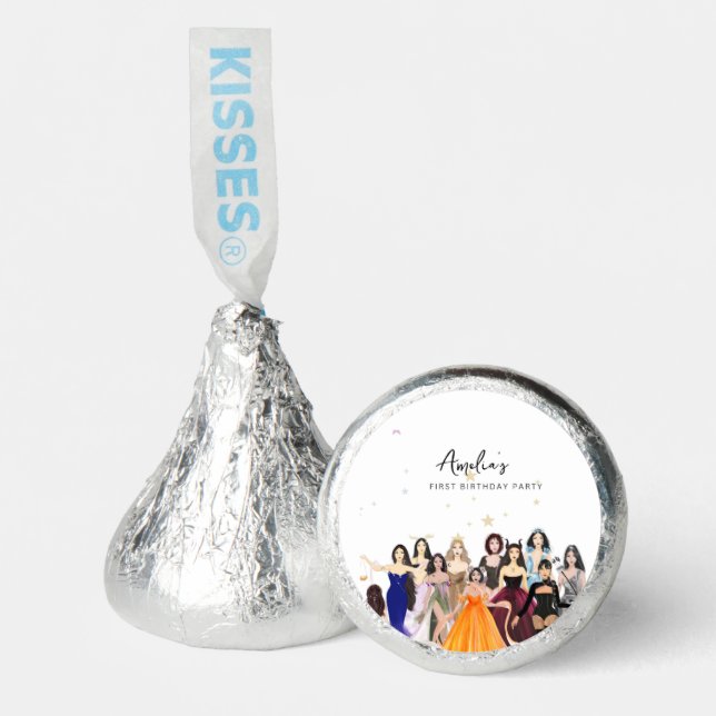 First birthday, return gift, zodiac theme hershey®'s kisses® (Front)