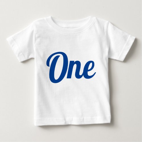 First Birthday Royal Blue Baby T_Shirt