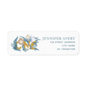 First Birthday Safari Animals Return Address Label