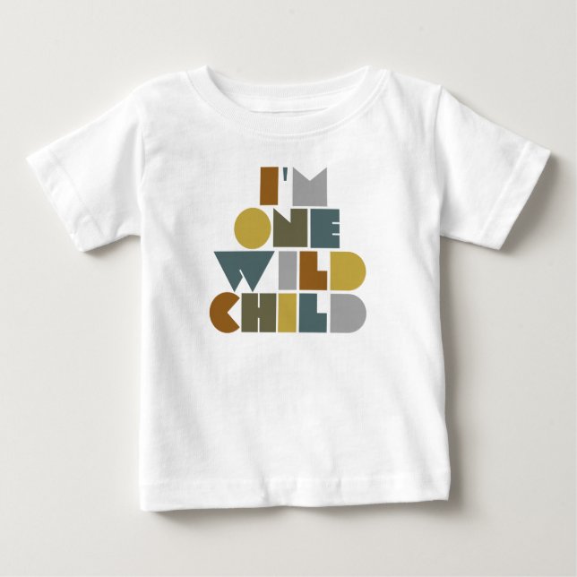 First Birthday Shirt - I Am One Wild Child (Front)
