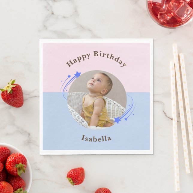 First Birthday Shooting Star  Napkins (Insitu)