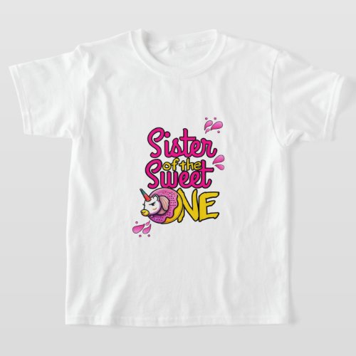 First Birthday Sister Sweet Unicorn Donut T_shirts