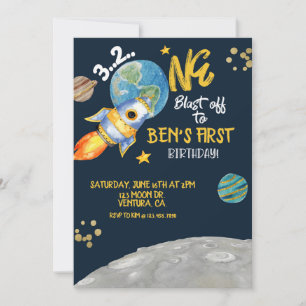 FIRST BIRTHDAY, SPACE BIRTHDAY,BLAST OFF