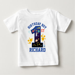 First Birthday Space design Baby T-Shirt