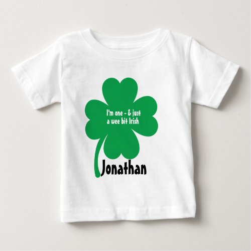 First Birthday St Patricks Day Birthday Baby T_Shirt
